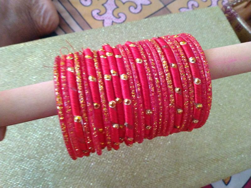 Red &amp; Gold Bangles