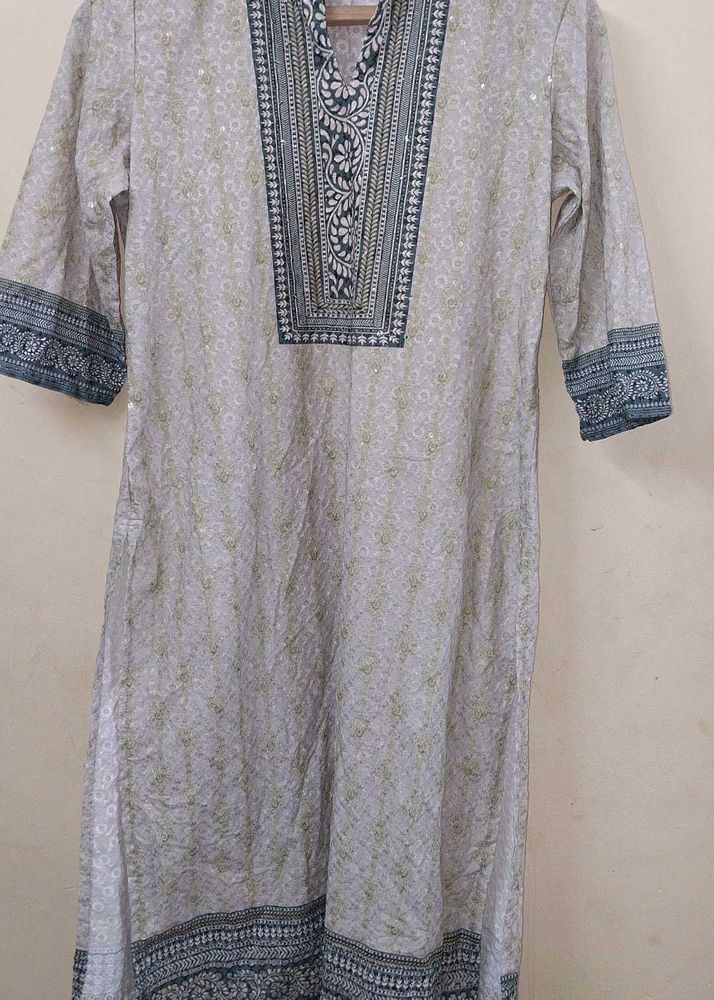 Elegant cut work Printed Kurta