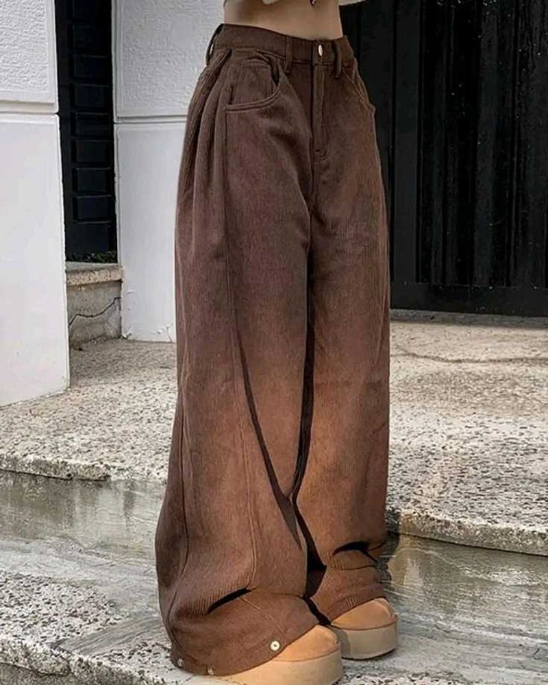 Brown Wide Leg CorgobPants