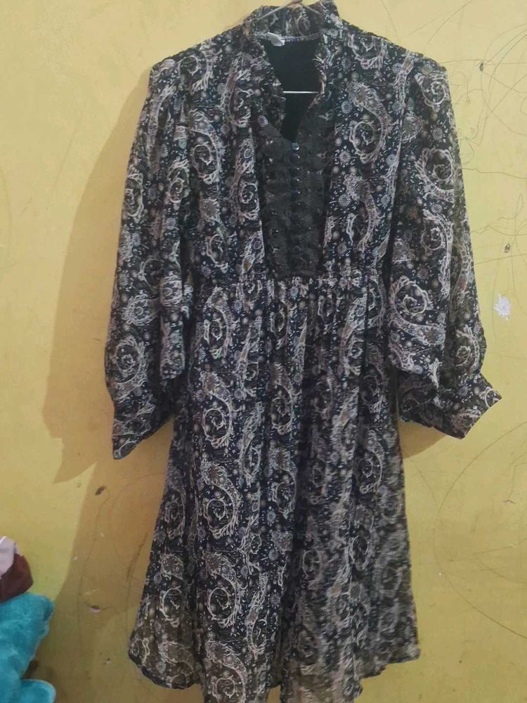 Chic Paisley Print Dress