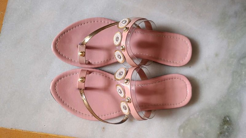 🔴 Clearance Sale 🔴  Ethnic Flat Pink Sandals