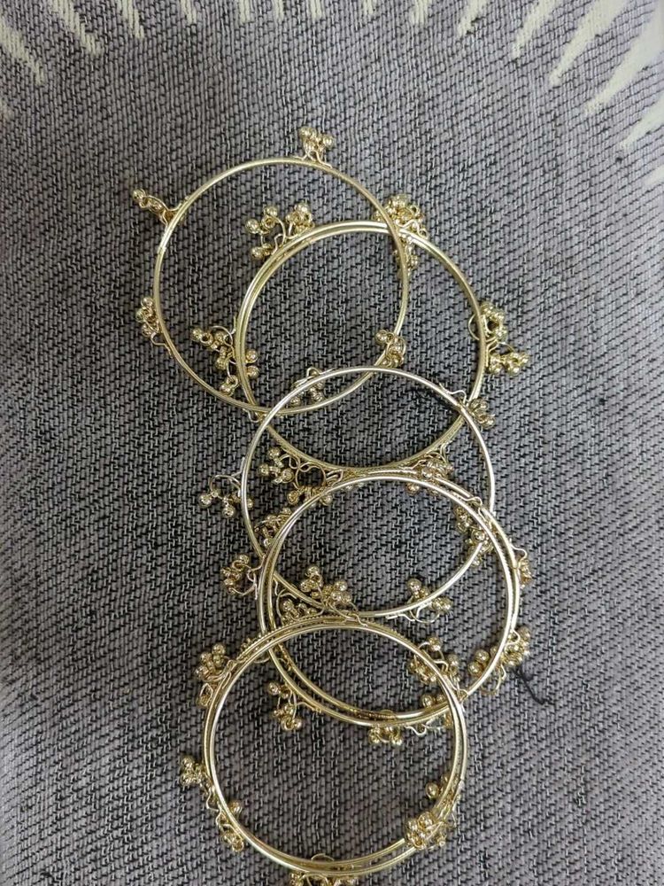 Set of 8 new pinteresty kashmiri Gold  Bangles