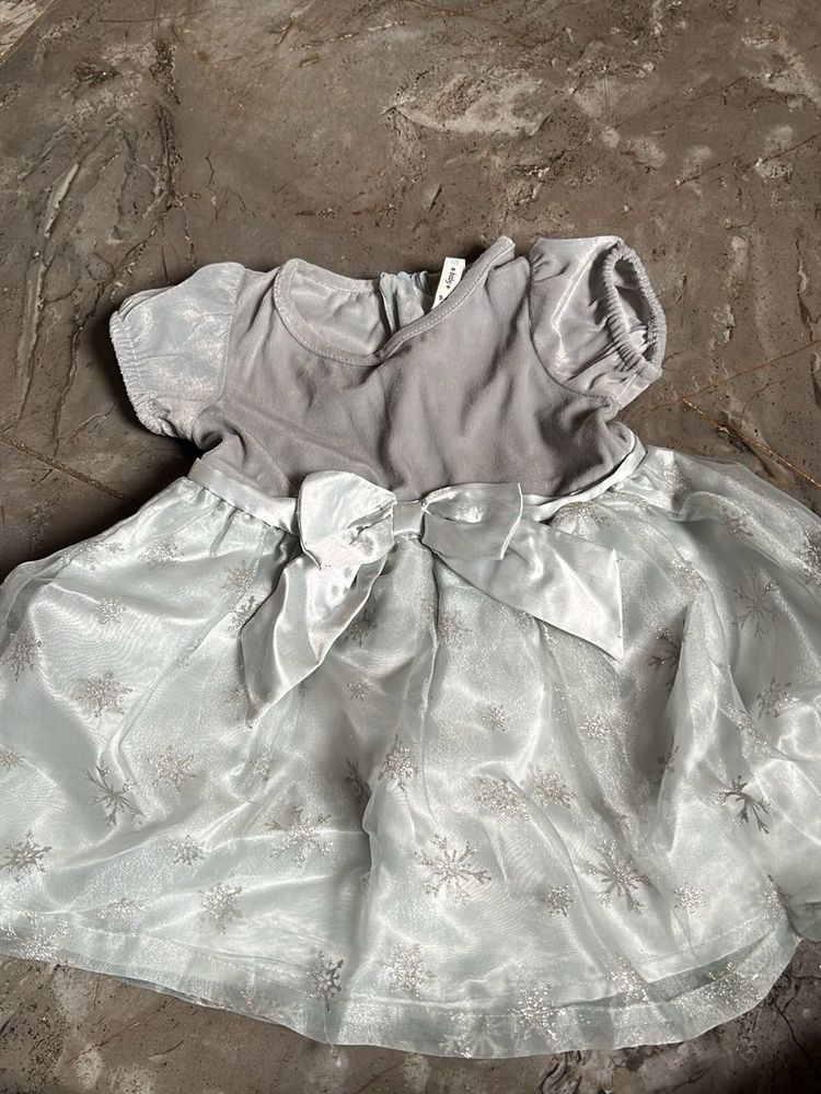 Cute Silver Snowflake Dress