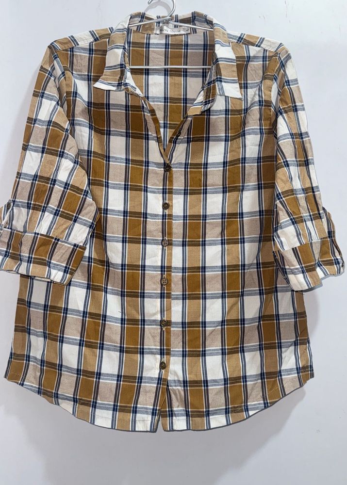 Plaid Button-Down Shirt