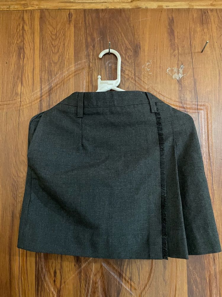 Classic Charcoal Grey Trouser Skirt