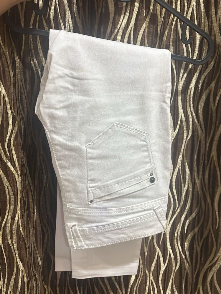 Classic White Denim Jeans