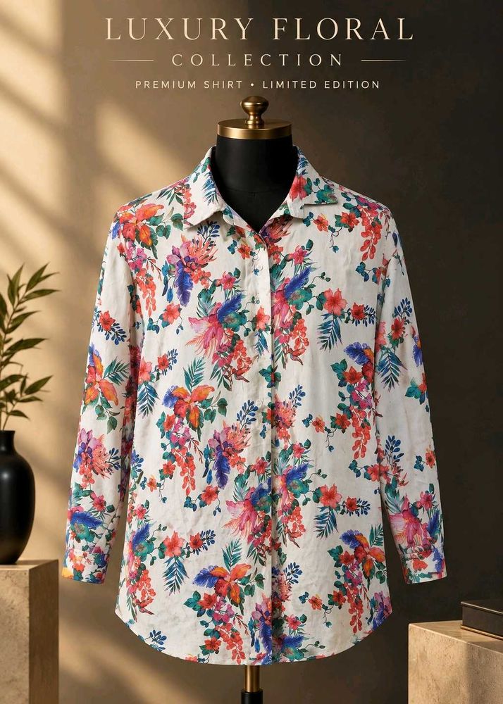 Floral Print Button-Up Shirt