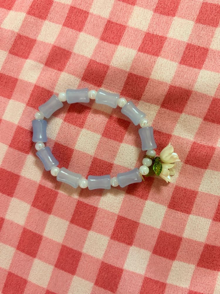 Charming Beaded Bracelet with Flower Charm