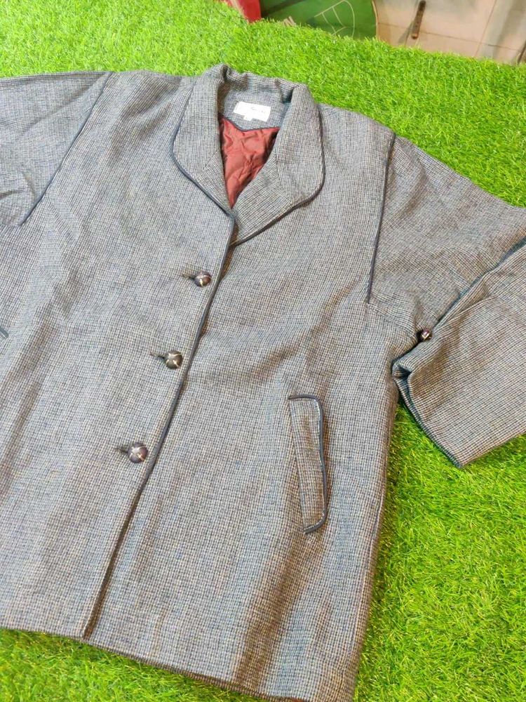 Vintage Grey Wool Coat