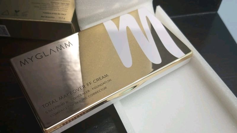 MyGlamm Total Makeover FF Cream || 5 In 1 Primer - Concealer - Foundation - Compact - With SPF 30 &amp; Skin Tone Correcter Palatte