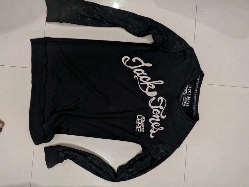 Jack &amp; Jones Black Graphic T-Shirt