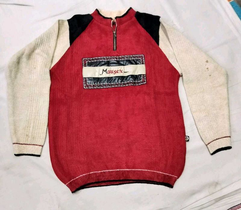 Vintage 'Mouser' Quarter-Zip Sweater