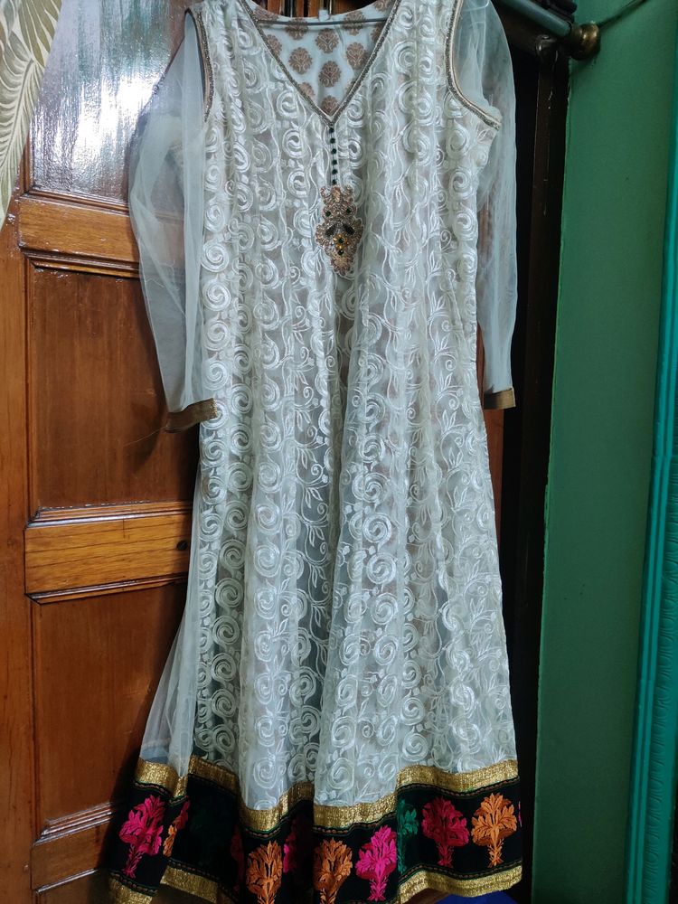 Heavy Embroidrery Anarkali Kurta With Duppatta