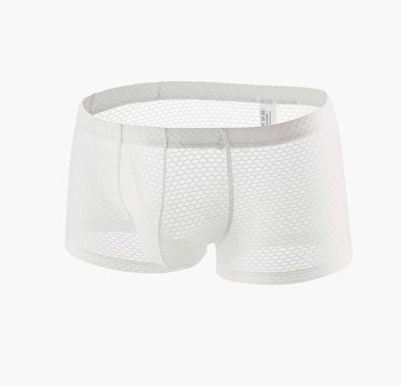 Men's White see through  briefs