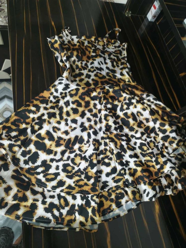 Leopard Print Slip Dress