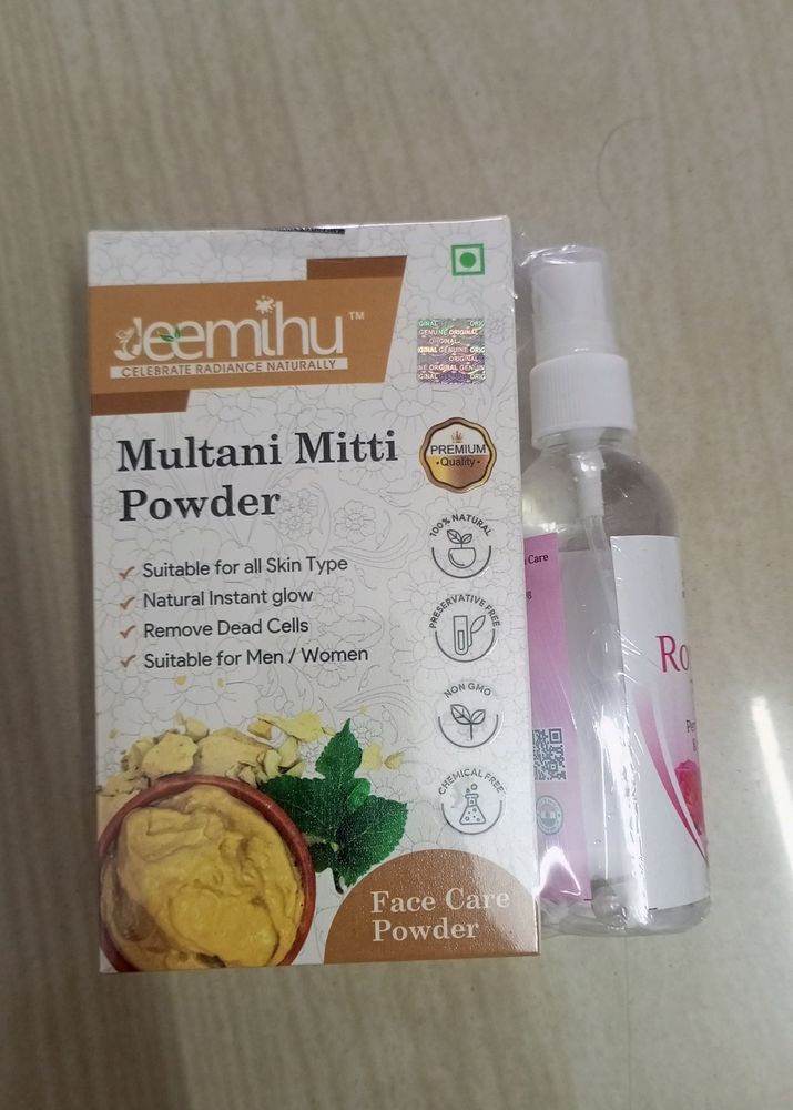 Combo Jeemihu Mulatani Maati &amp; Rose Water