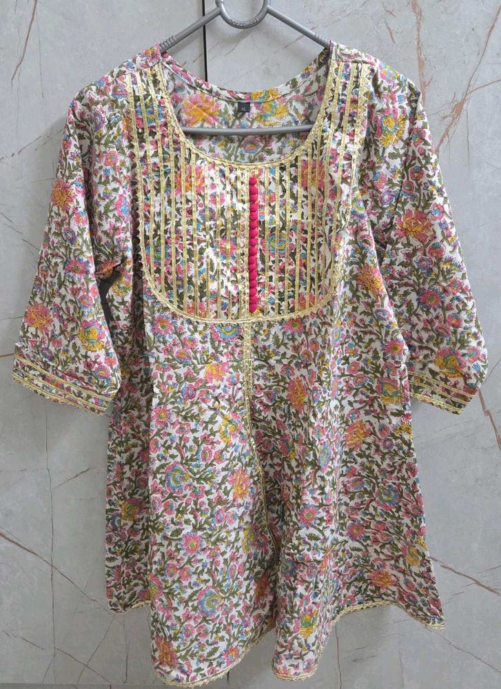 Floral Print Kurta