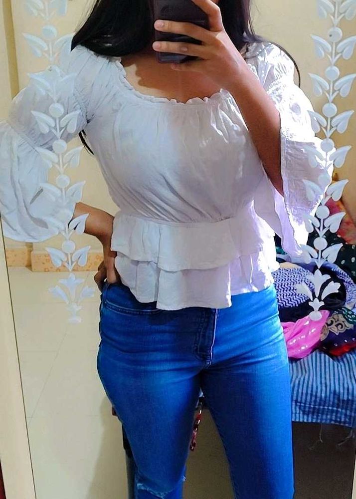 Korean White Top (forever 21)
