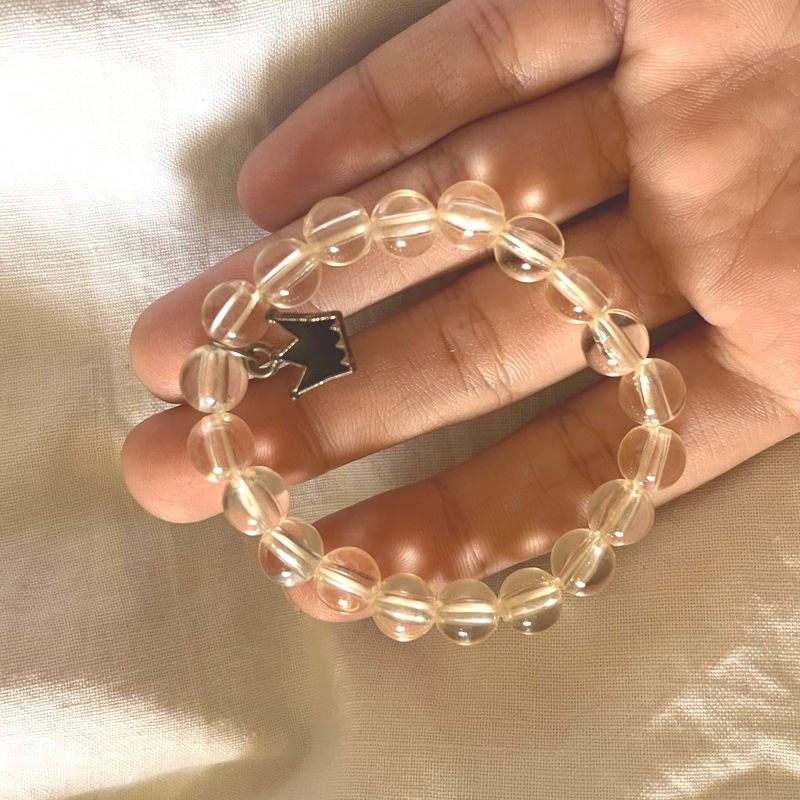 Crystal bracelet with charm