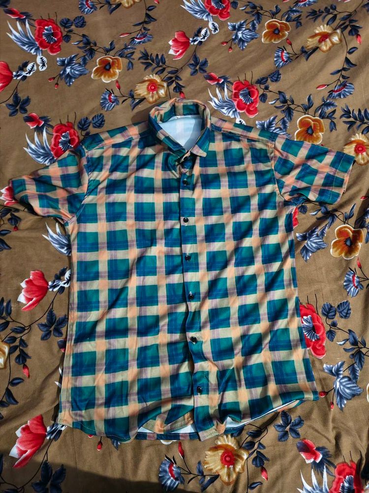 Men's Plaid Short Sleeve Shirt