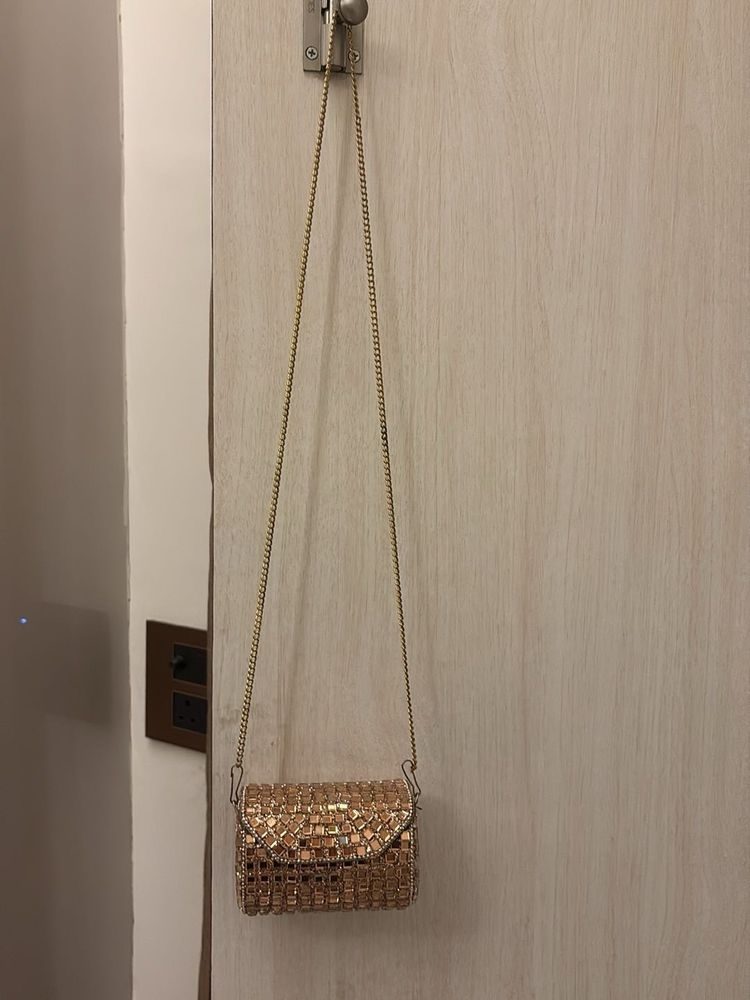 Sparkly Beaded Clutch Bag