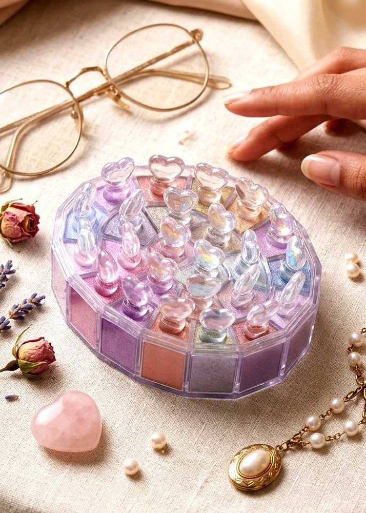 💖Multi-Color Heart Eyeshadow Palette