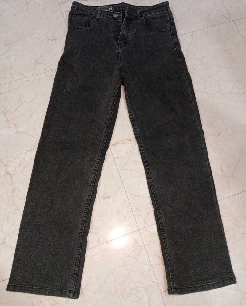 grey straight Leg Jeans