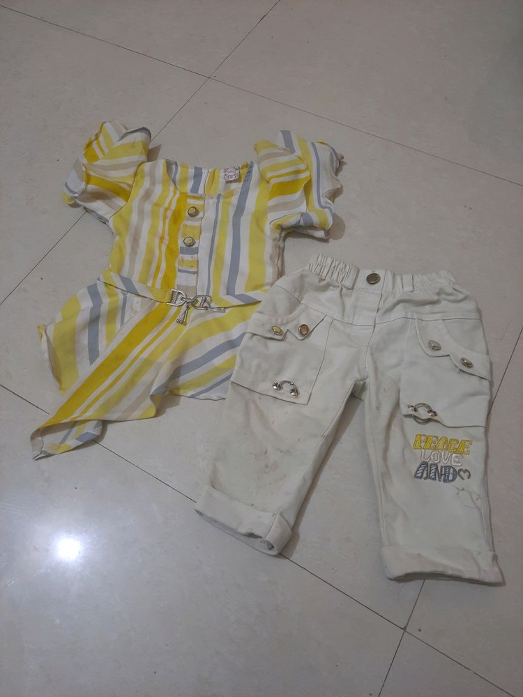 Baby Girl Top And Jean's Set