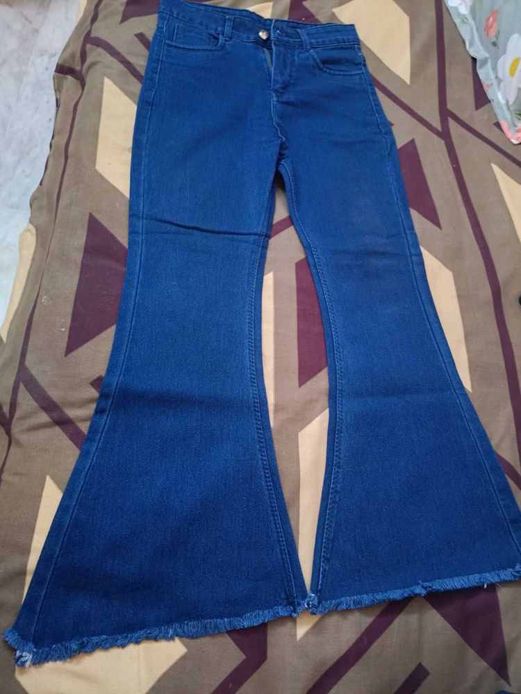 Blue bootcut jeans
