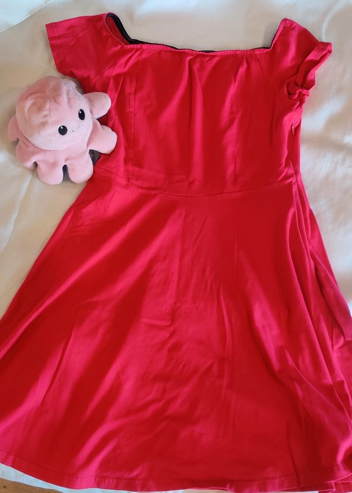 Faballey Solid Pink Dress