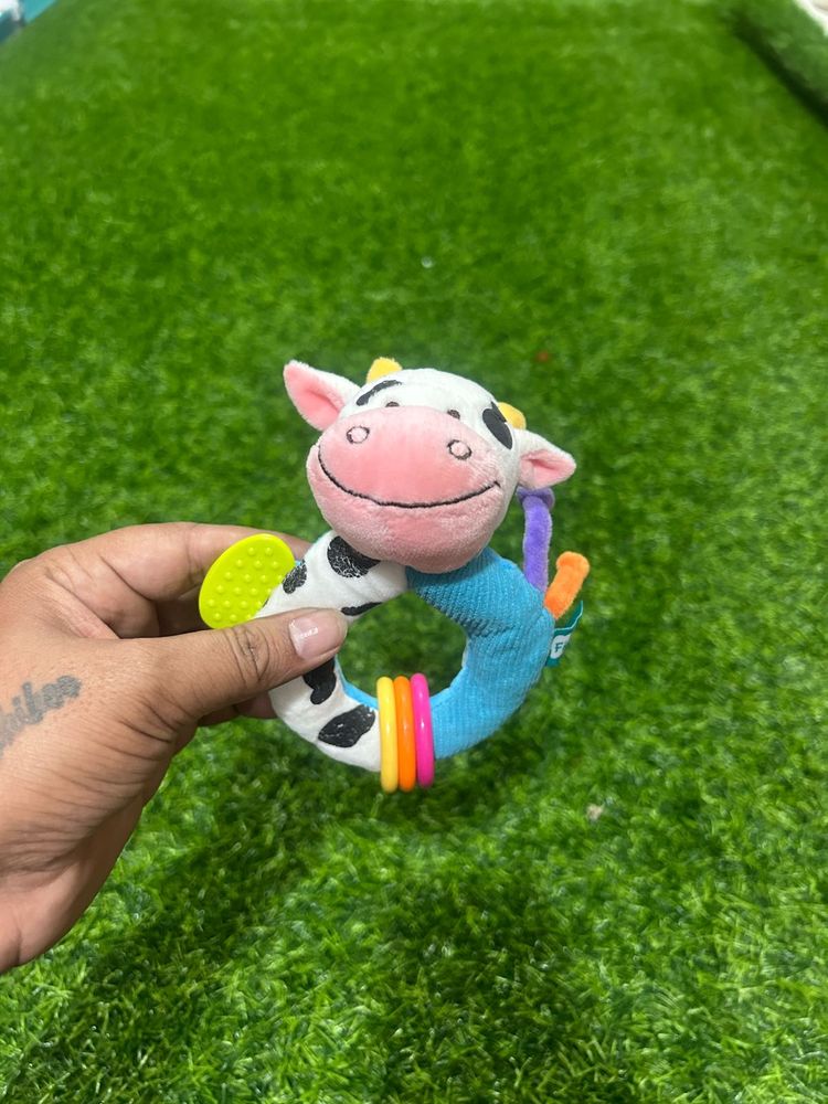 Cow Rattle and Teether Ringaling Toy