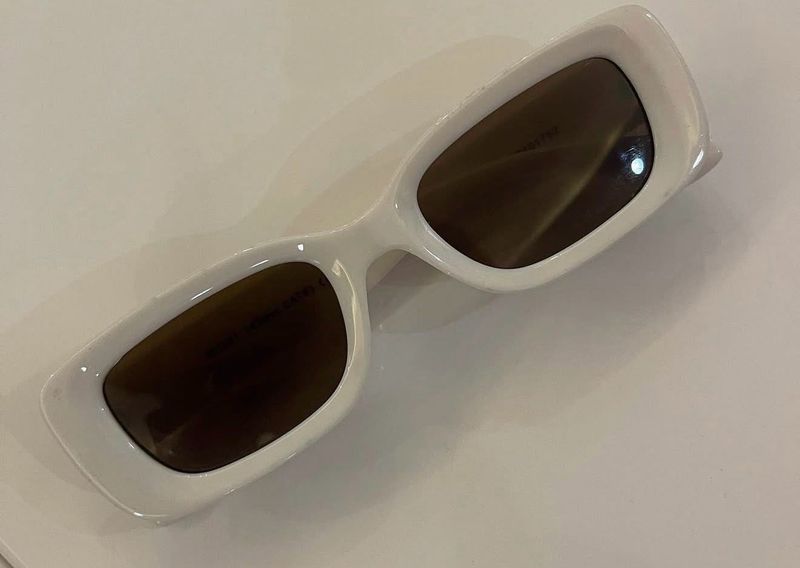 White Rectangular Sunglasses