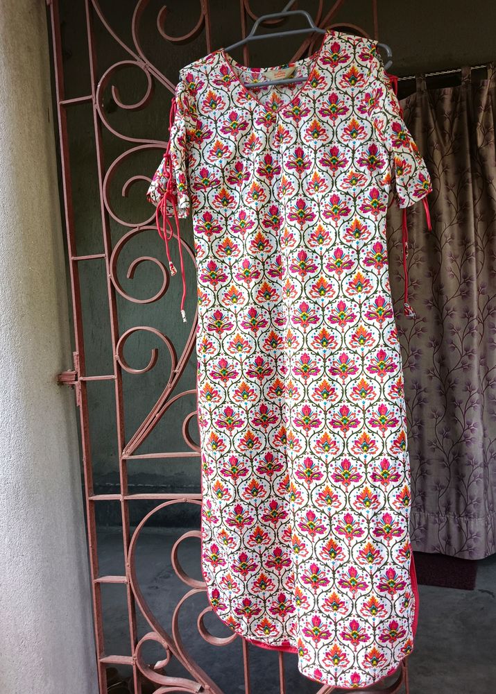 Anouk Cotton Beautiful Kurta With Stylish Sleeves