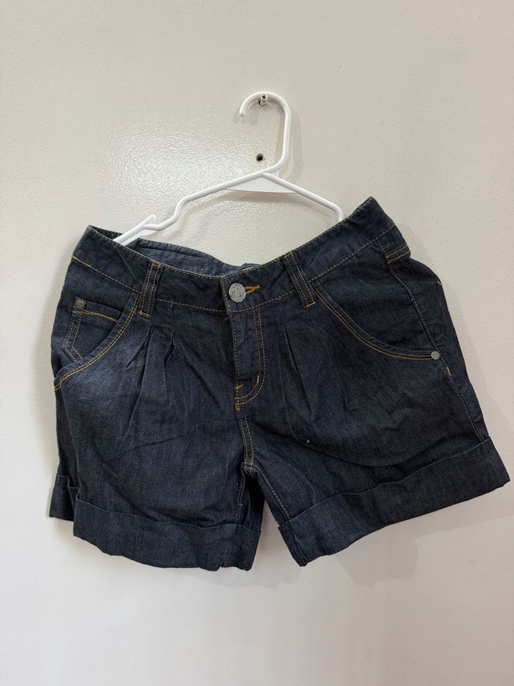 Dark Wash Denim Shorts