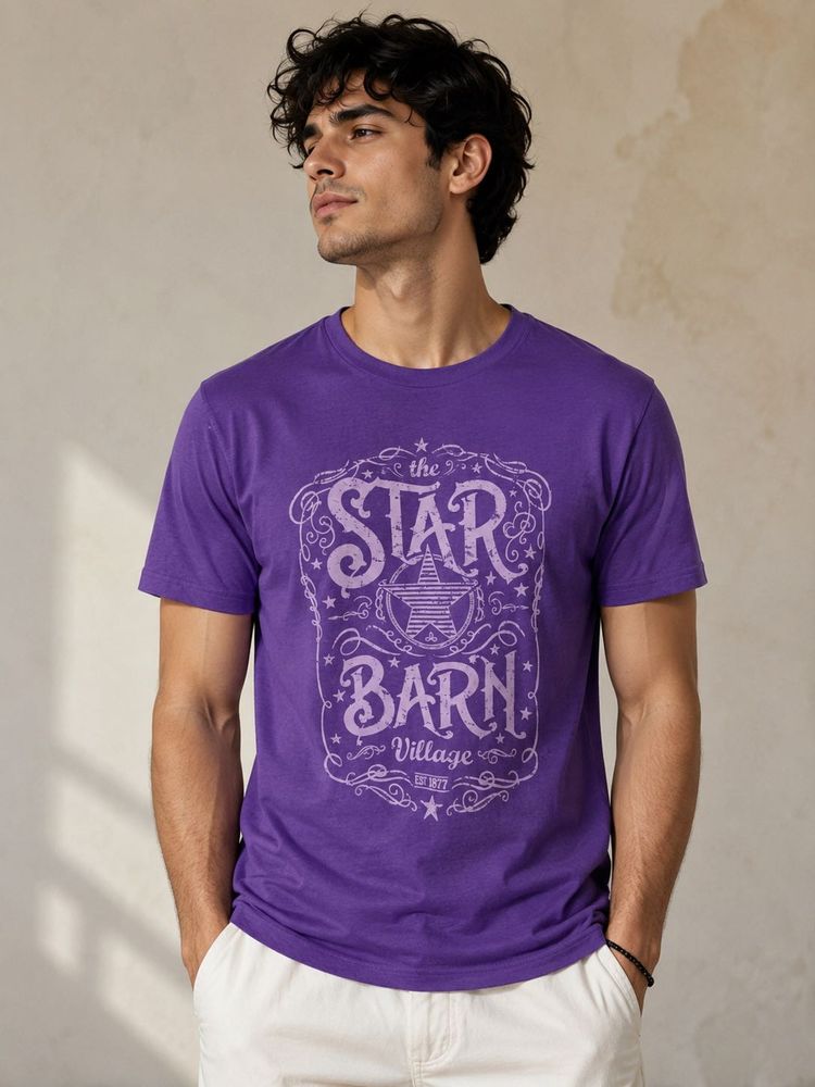 Imported Unisex Purple Graphic Tee