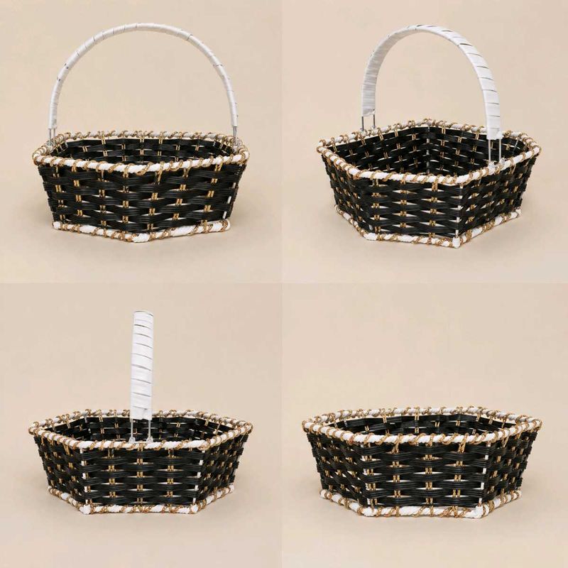 HEXAGONAL Stylish Woven Basket with Handle