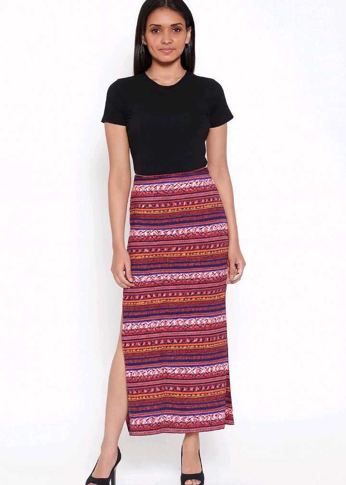 Patterned Ethnic Skirt