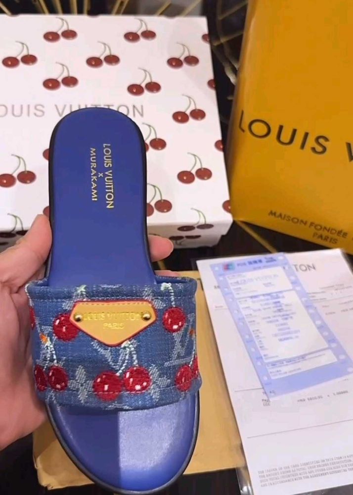 Louis Vuitton x Murakami Cherry Slides