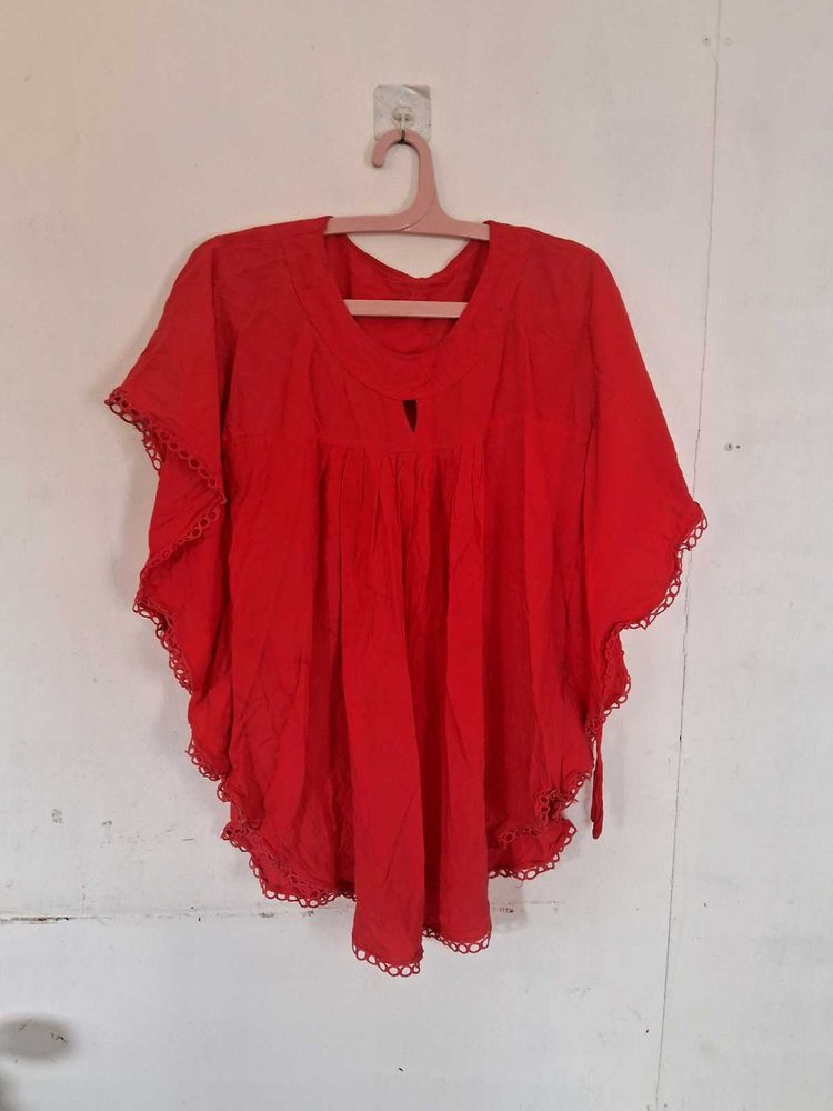 Red Kaftan Style Kurta