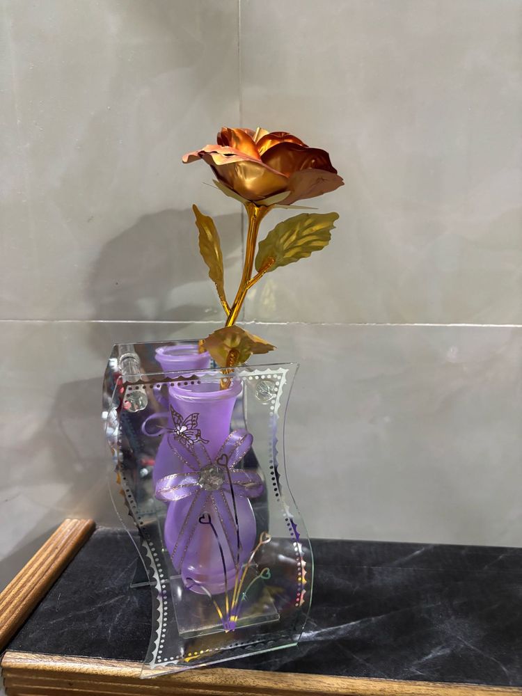 infinite rose with a vase