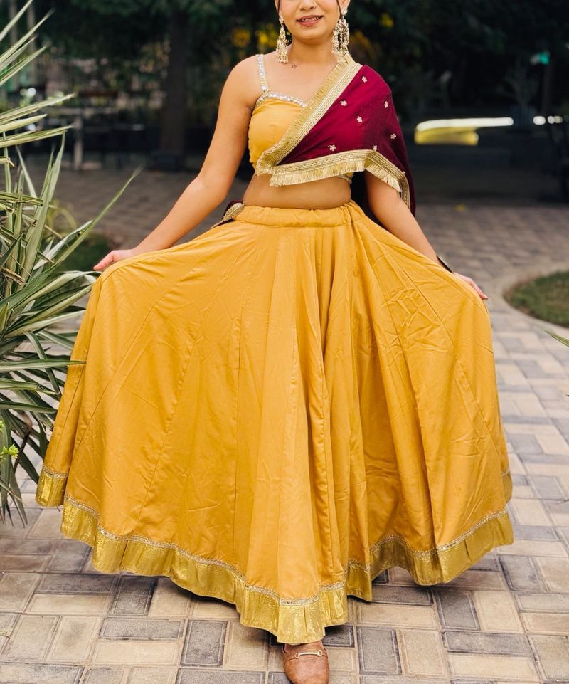 Elegant Yellow Lehenga Choli Set