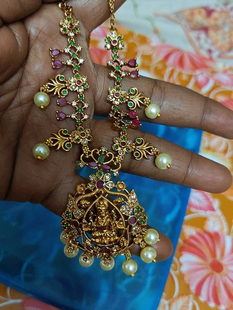 Panchaloham Gold Necklace with Lakshmi Pendant
