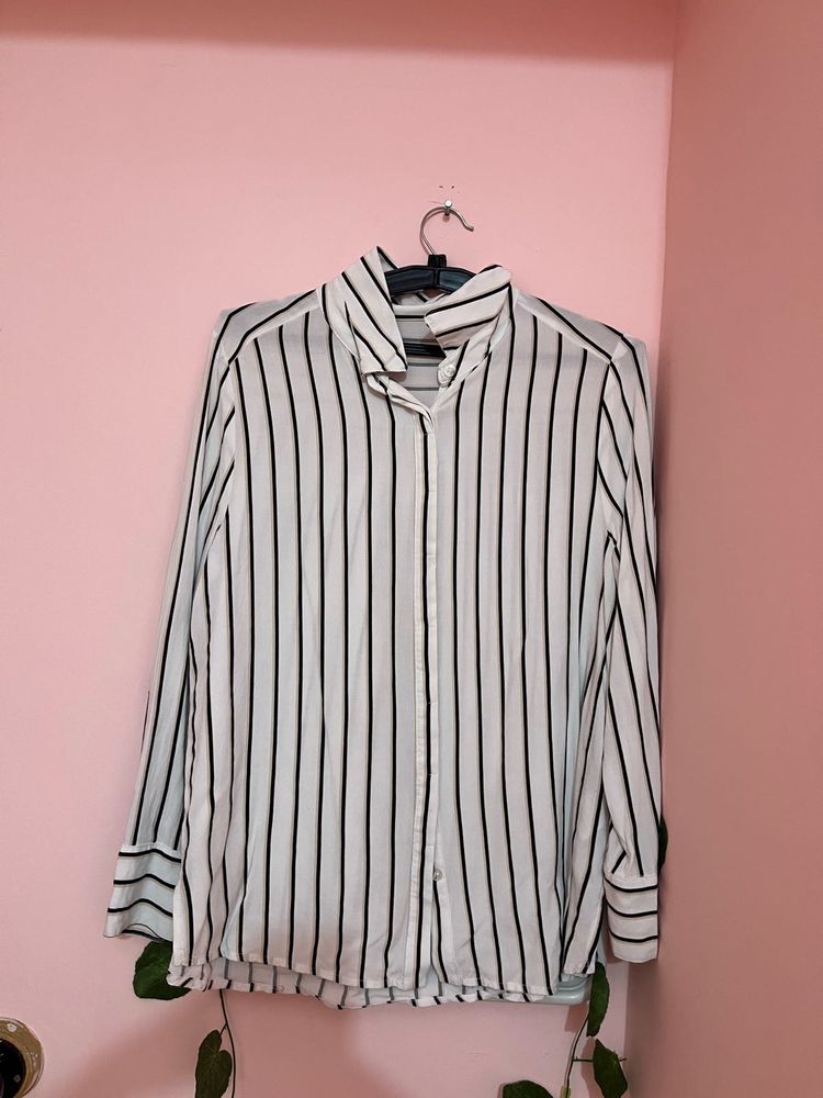 Striped Button-Down Shirt