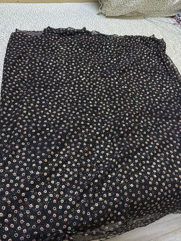 Imported Elegant Black Floral Saree with blouse