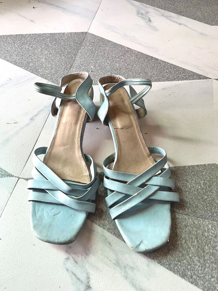 Light Blue Strappy Sandals