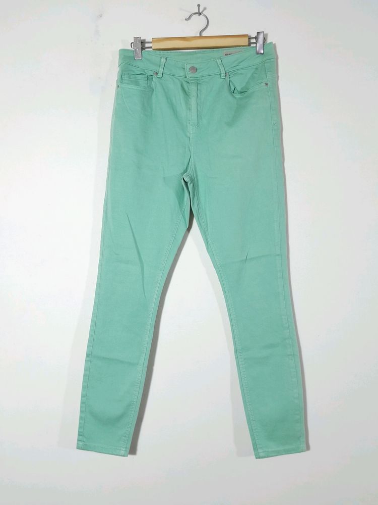 Sea Green Skinny Fit Denim Jeans (Women's)