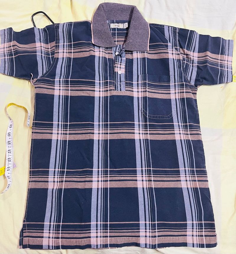 Men's Plaid Polo T-Shirt