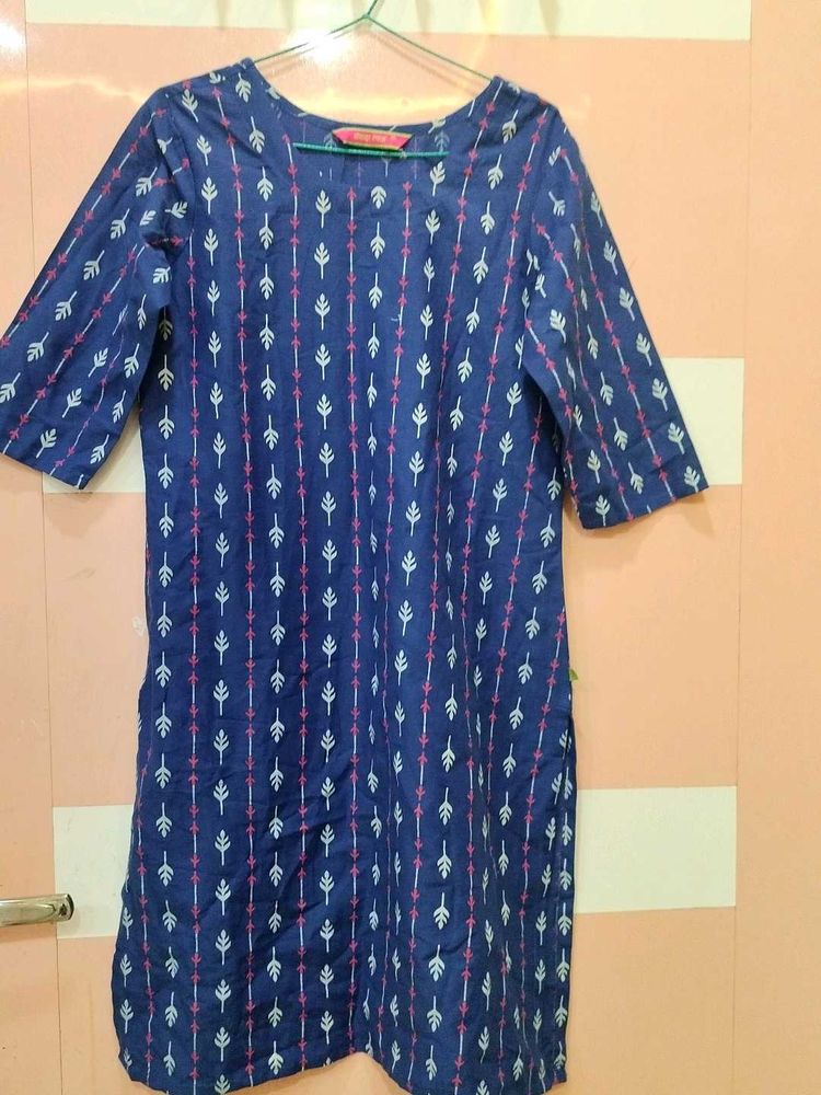 Stylish Blue Printed Kurta