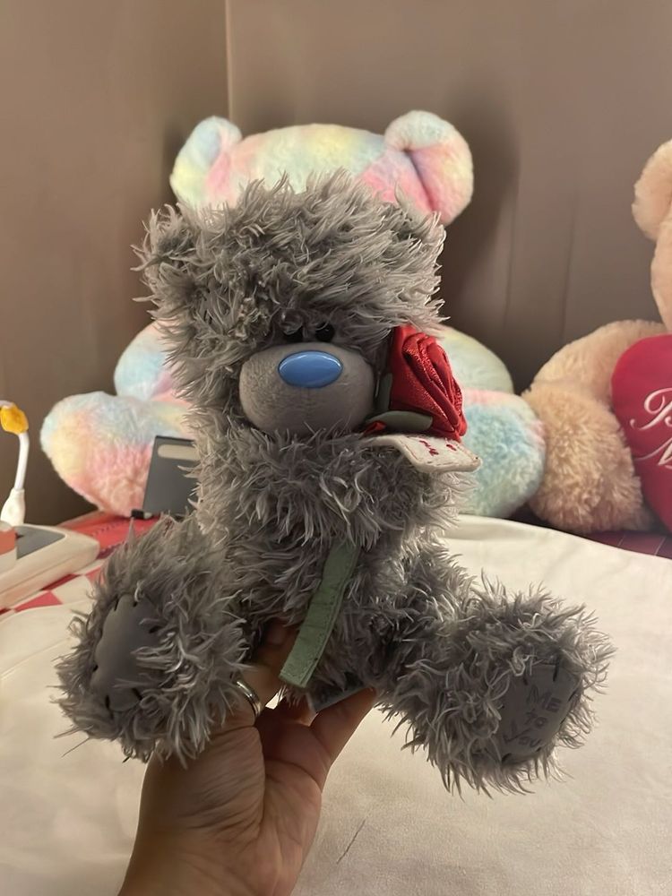 Tatty Teddy Bear with Rose