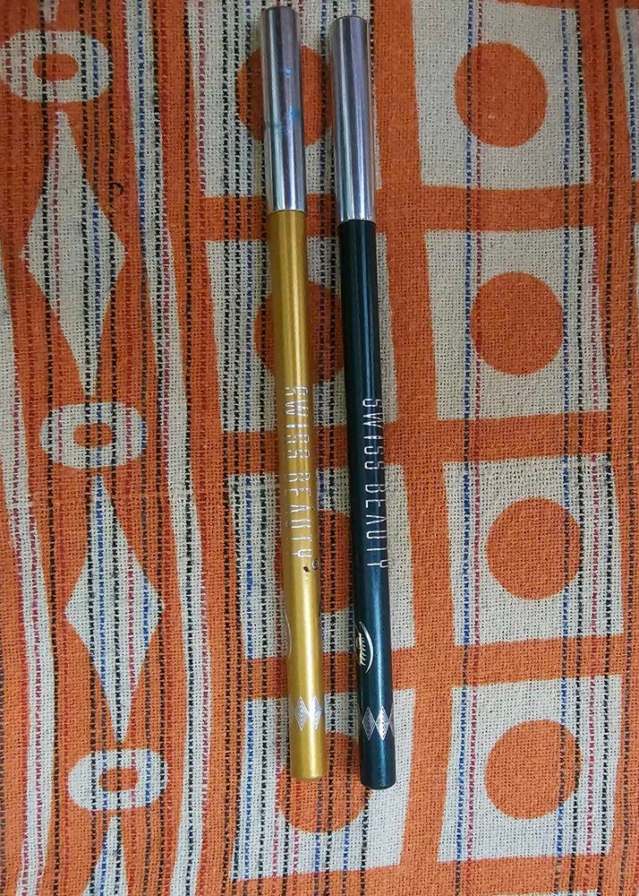 swiss beauty eye liners - Gold and Green combo